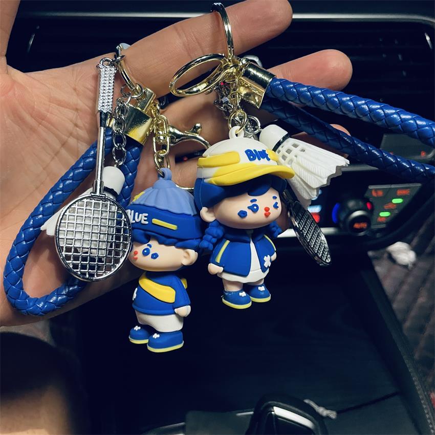 Móc Khóa Hình Búp Bê Cầu Lông mini Dễ Thương