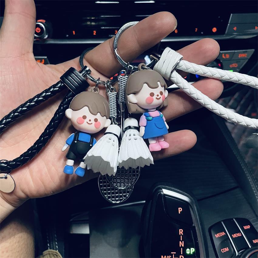 Móc Khóa Hình Búp Bê Cầu Lông mini Dễ Thương