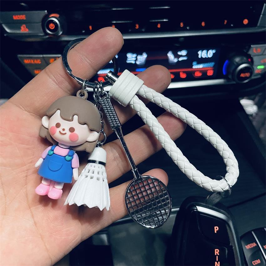 Móc Khóa Hình Búp Bê Cầu Lông mini Dễ Thương