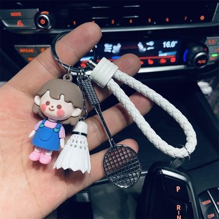 Móc Khóa Hình Búp Bê Cầu Lông mini Dễ Thương