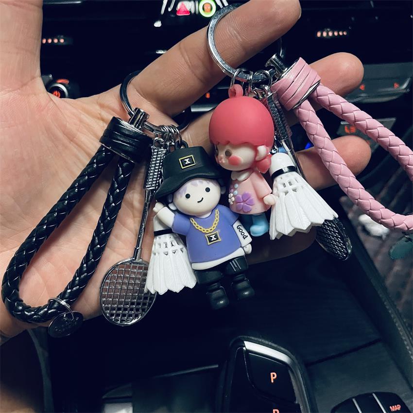 Móc Khóa Hình Búp Bê Cầu Lông mini Dễ Thương