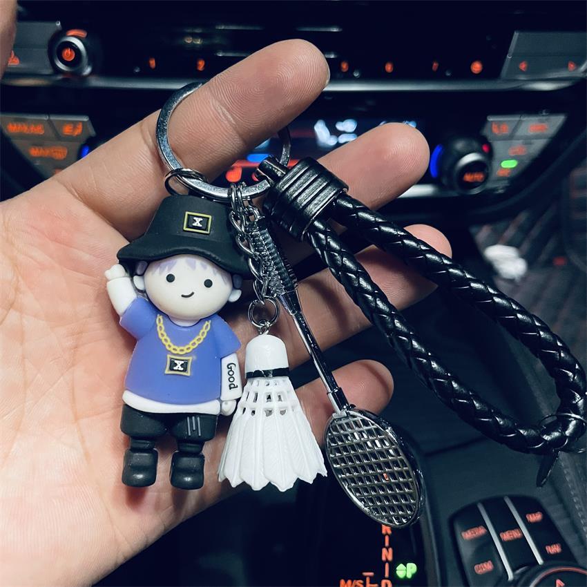 Móc Khóa Hình Búp Bê Cầu Lông mini Dễ Thương