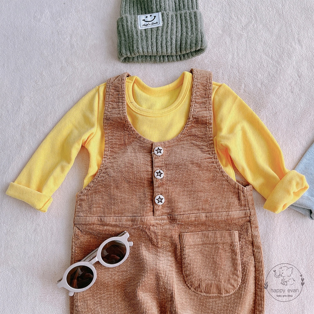 🅷.🄴🅅🄰🄽  Nón len phong cách Hàn Quốc cho bé trai bé gái, giữ ấm thu đông.