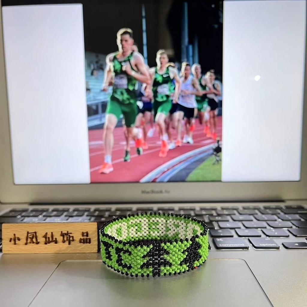 Hàng Có Sẵn! Kenyan Vòng Tay Chạy marathon handmade dafuji farah Tùy Chỉnh Phong Cách
