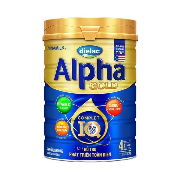 Sữa Bột Dielac Alpha Iq Gold 4 Sữa Non 850g