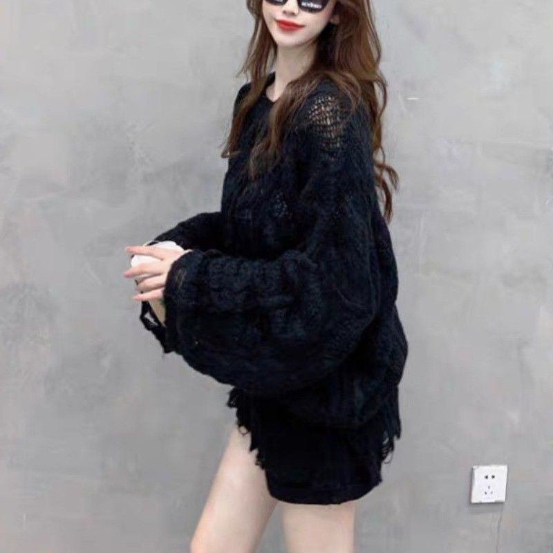 Jiashucheng Áo sweater Trễ Vai Phong Cách Hàn Quốc Cao Cấp Thời Trang Mùa Thu