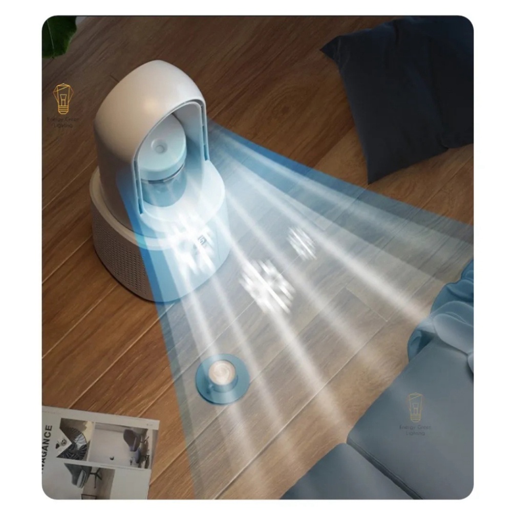 Quạt Tích Điện Phun Sương _ Quạt Không Cánh 6 Chế Độ Làm Mát Nhanh Chóng