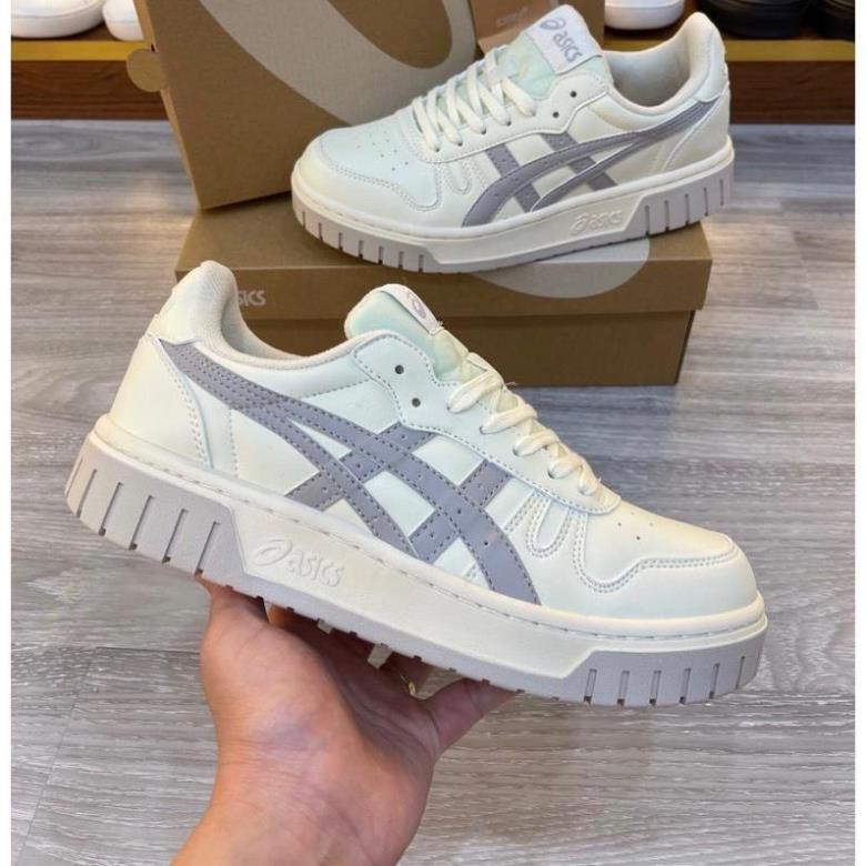 Giày Thể Thao Asics Court MZ Kem Đen Và Kem Xám Mẫu Mới Thiết Kế Độc Lạ Hàng Hot Trend 2023