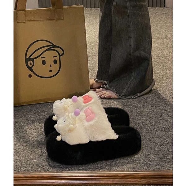 Dép Lông Đế Dày Thời Trang Xinh Xắn Cho Nữ Dễ Thương