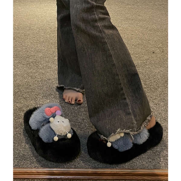 Dép Lông Đế Dày Thời Trang Xinh Xắn Cho Nữ Dễ Thương