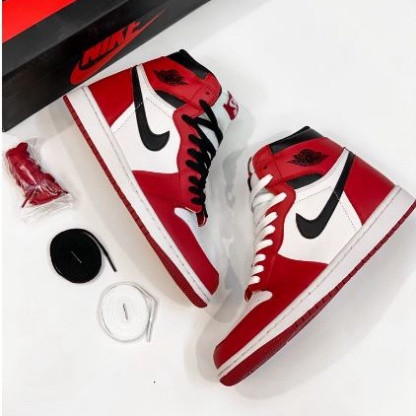 Giày Thể Thao JD Cao Cổ Đỏ Trắng Siêu Chất, Giày Jordan Cao Cổ Phối Màu Đỏ Trắng Cực CooL