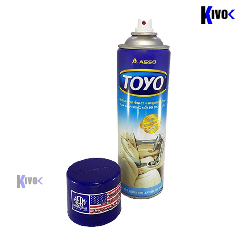 Chai Xịt Bóng Xe Máy TOYO ASSO 500ML - Bình Xịt Nhựa Nhám - Bình Xịt Gỗ - Bình Xịt Bóng Da V