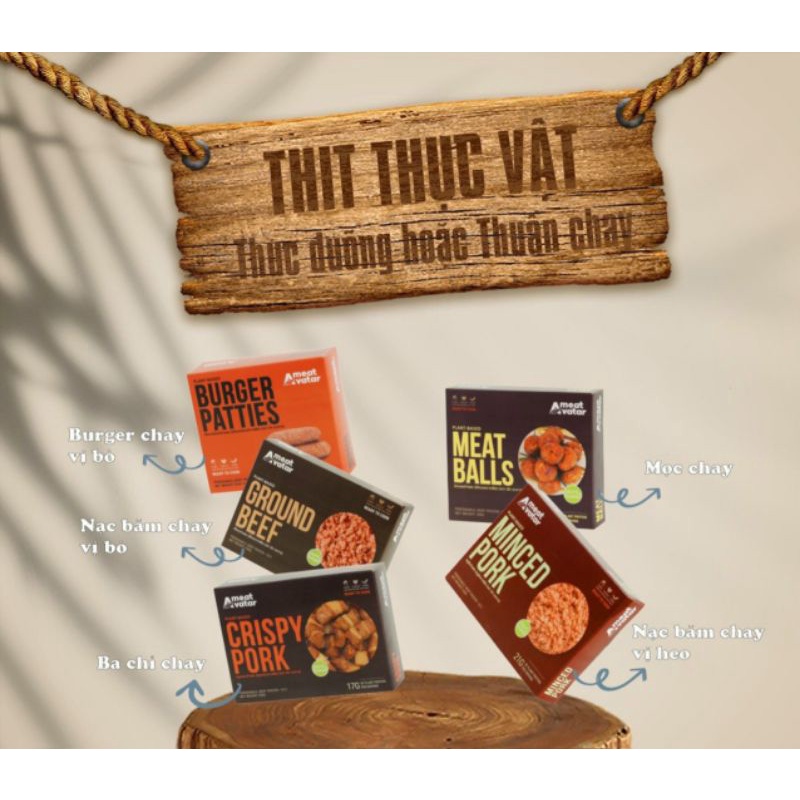 Thịt thực vật Meat Avatar: Thịt viên, Thịt xay, bò xay, bò buger và thịt ba chỉ