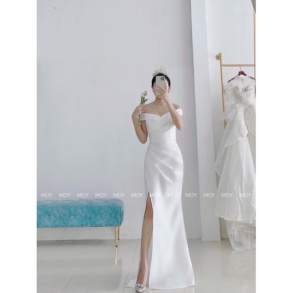 MOY Dress - Váy cưới body xẻ tôn dáng - H414