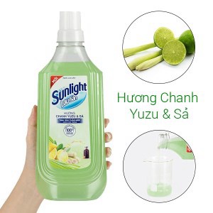 Chai lau sàn Sunlight hương Hoa Lily / Chanh / Hoa diên vĩ / Thiên nhiên  - Nước lao