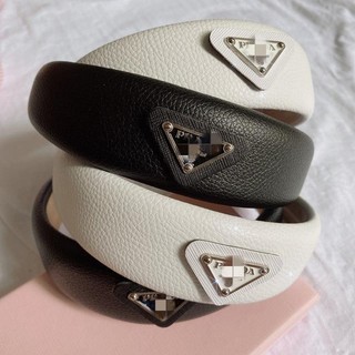 Prada băng đô cài tóc bằng da thời trang dành cho nữ