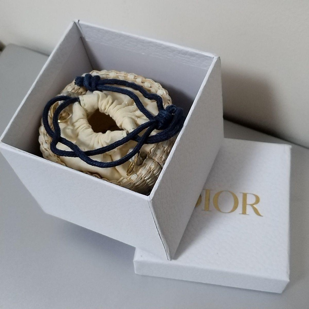 Dior Túi Xách bucket Đan Mây Hình Tròn Nhỏ Nhắn Xinh Xắn