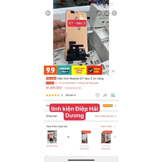 Màn hình Realme GT Neo 3 zin hãng