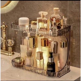 Kệ Đựng Mỹ Phẩm 2 Tầng Đa NăngFREESHIPKệ Để Bàn Để Đồ Nhà Tắm 2 Tầng Trong Suốt Phong Cách Sang Trọng