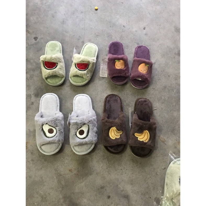 Dép Bông🍀FREESHIP🍀Dép Đi Trong Nhà Hình Hoa Qủa Xinh Xắn Cho Nữ