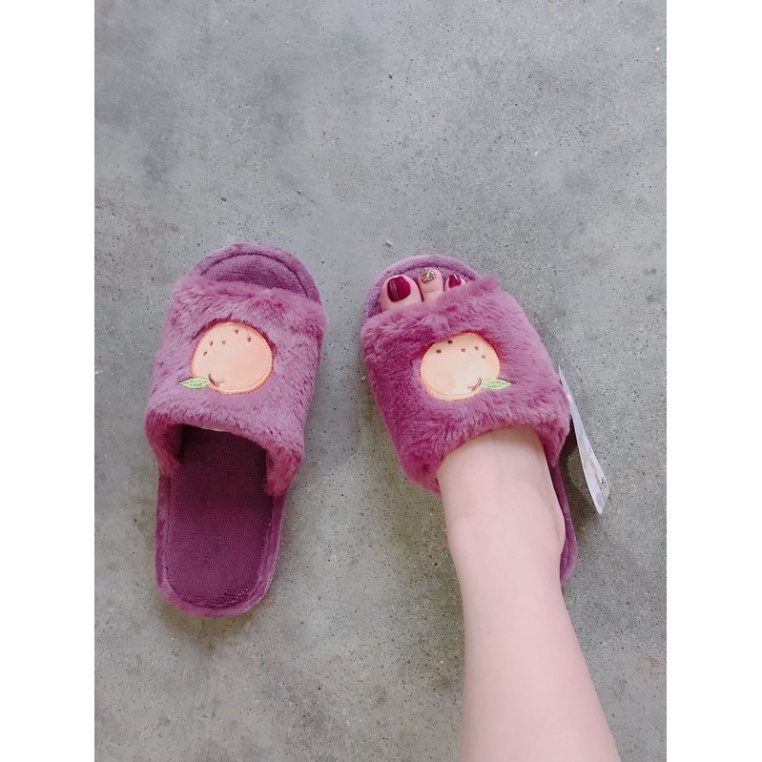 Dép Bông🍀FREESHIP🍀Dép Đi Trong Nhà Hình Hoa Qủa Xinh Xắn Cho Nữ