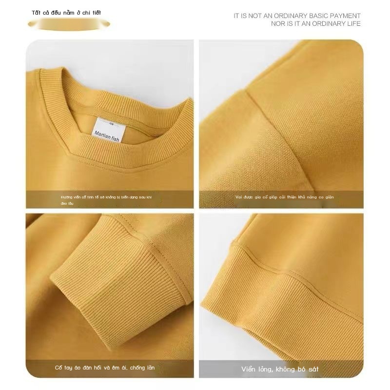 Áo Sweater Chui Đầu Mùa Thu Phong Cách Mới Dễ Phối Đồ Hàng Có Sẵn  Mặc Vào Mùa Thu Màu Vàng Trắng Và Giảm GiáÁo Sweater Cổ Tròn Chất Liệu cotton Thời Trang Cho Nam Nữ 300g