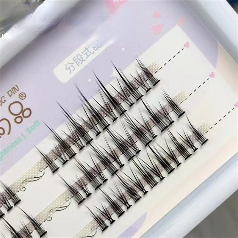 MengJieShangPin Lông Mi Giả Cong Dày Tự Nhiên 3D Có Thể Tái Sử Dụng