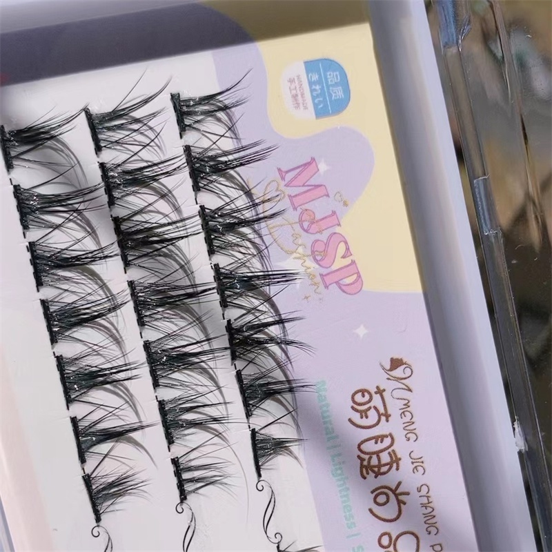 MengJieShangPin Lông Mi Giả Cong Dày Tự Nhiên 3D Có Thể Tái Sử Dụng