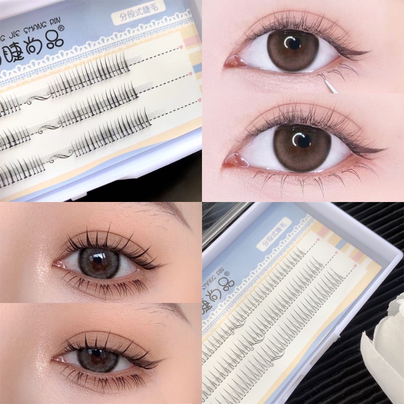 MengJieShangPin Lông Mi Giả Cong Dày Tự Nhiên 3D Có Thể Tái Sử Dụng