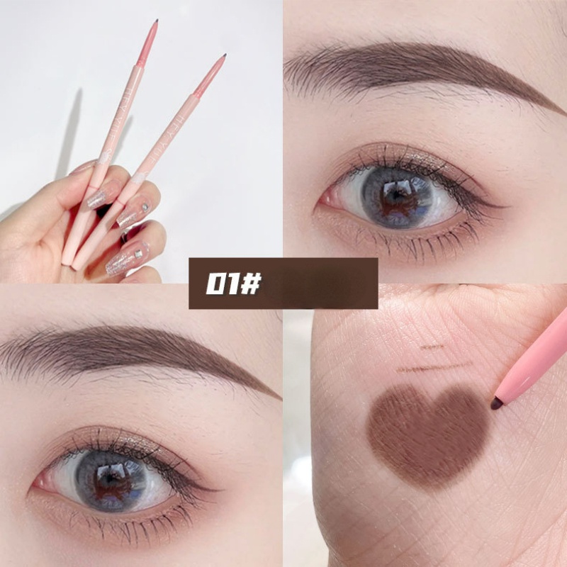 Bút kẻ lông mày HEY.YUE hai đầu siêu mịn lâu trôi tự nhiên chống nước/mồ hôi xoay tự động cho người mới