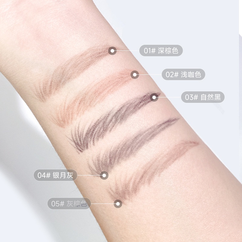 Bút kẻ lông mày HEY.YUE hai đầu siêu mịn lâu trôi tự nhiên chống nước/mồ hôi xoay tự động cho người mới