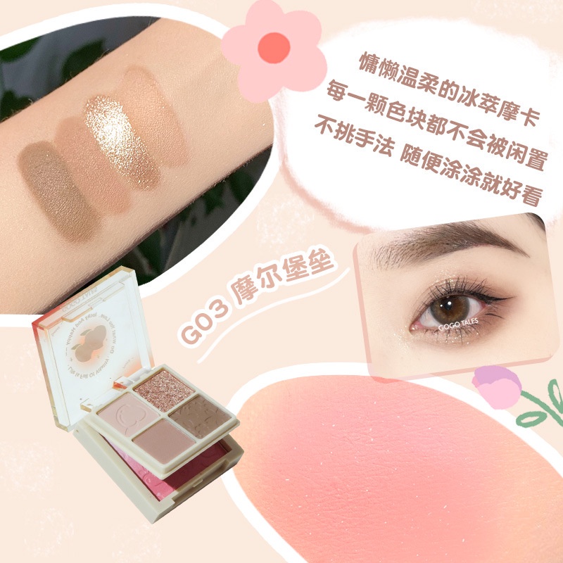 Bảng Phấn Mắt Bảng Phấn Mắt Má Hồng Kết Hợp 2 Tầng Amoy Likes Blush GT426