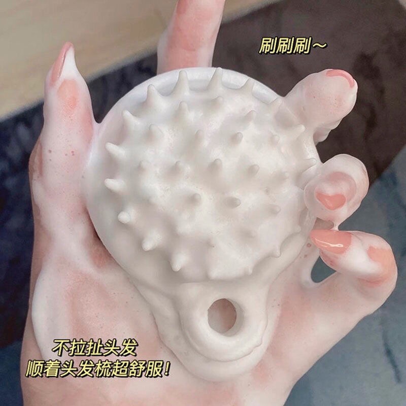 Lược gội đầu mengjieshangpin phong cách Nhật Bản massage da đầu làm sạch giảm căng thẳng kích thích mọc tóc