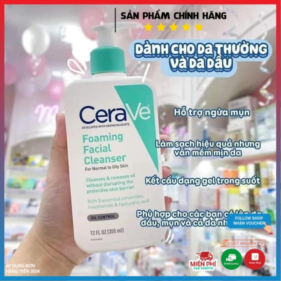 Sữa Rửa Mặt Cerave Sạch Sâu Cho Da Thường Đến Da Dầu, Cho Da Thường Đến Khô 473ml - PUKA SHOP