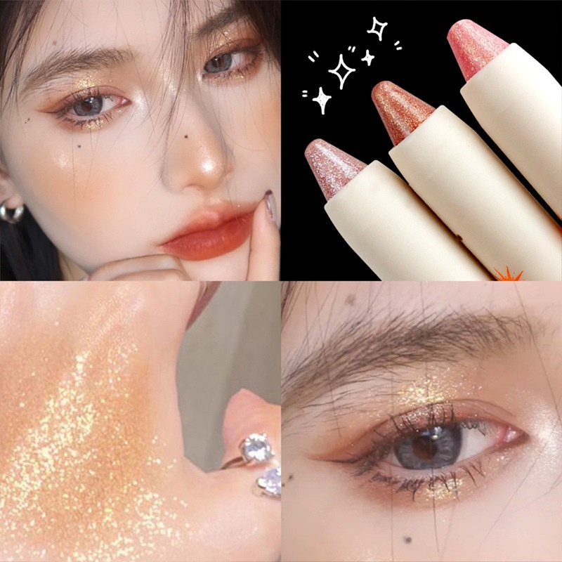 Nhũ mắt dạng bút Lazy Man Lying Silkworm Pen bắt sáng bền màu