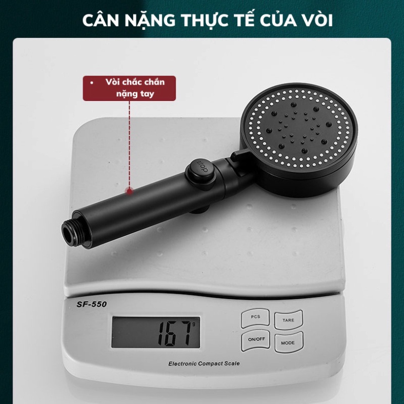 Vòi hoa sen bát sen tắm nóng lạnh tăng áp hiện đại chịu lực không gỉ 5 chế độ nước massage kèm dây sen