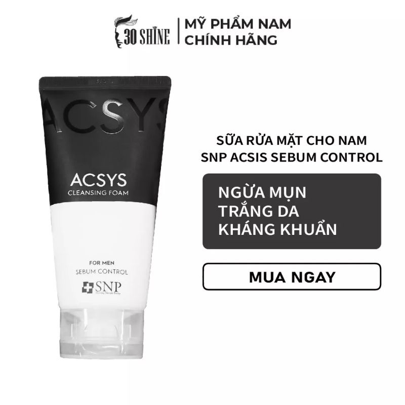 Sữa rửa mặt ACSYS Cleansing Foam For Men dành cho da mụn
