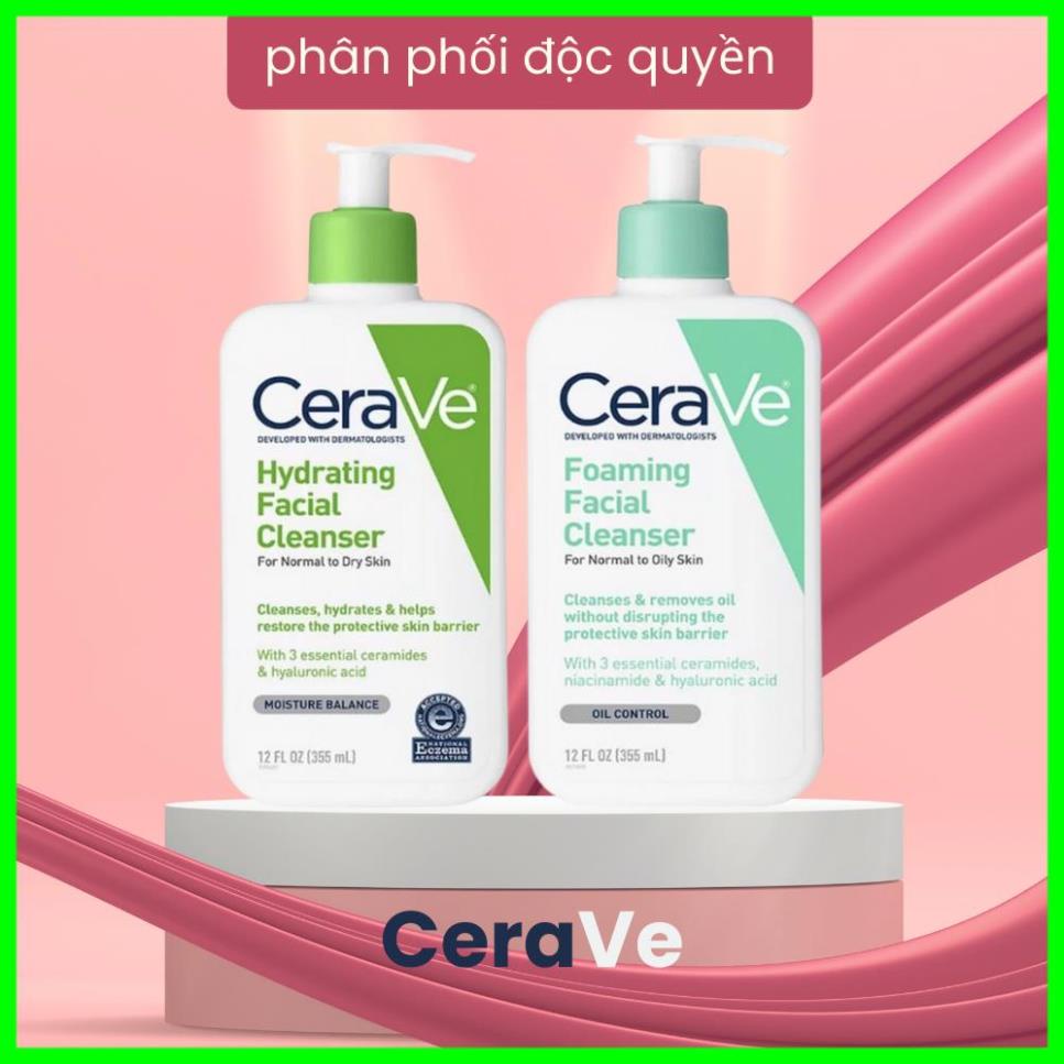 Sữa Rửa Mặt CeraVe SA Smoothing , Foaming Cleanser - Cho Da Dầu Mụn, Khô, Nhạy Cảm 236ml và 473ml CeraveVN