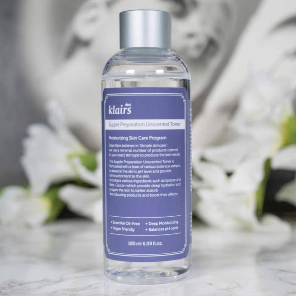 Nước Hoa Hồng Dear Klairs Supple Preparation Unscented Toner Không Mùi Dưỡng Ẩm Và Làm Mềm Da 180ml TN1 | BigBuy360 - bigbuy360.vn