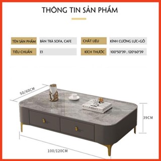 Bàn Trà Sofa Mặt Kính Cường Lực Sang Trọng, Hiện Đại Cho Phòng Khách