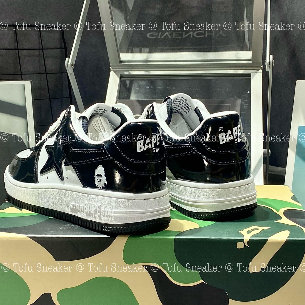 Giày Sneaker cổ thấp - A BATHING APE BAPE STA LOW BLACK WHTE “ TRẮNG ĐEN “