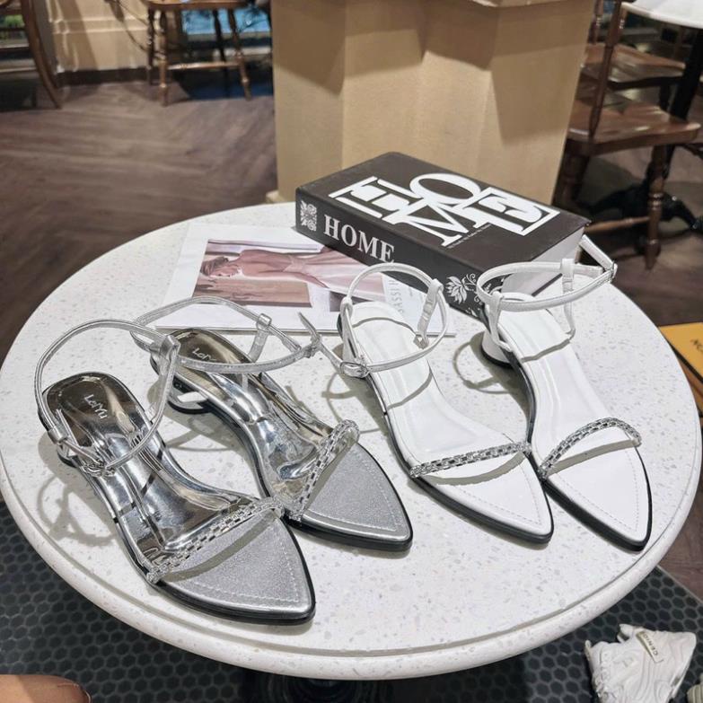 GIÀY SANDAL QUAI DÂY ĐÁ MẢNH GÓT TRÒN 3 PHÂN SIÊU XINH