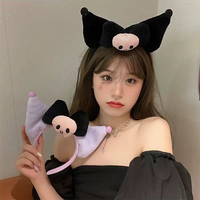 Băng Đô Nơ Lông Nhung Kuromi  - Freeship