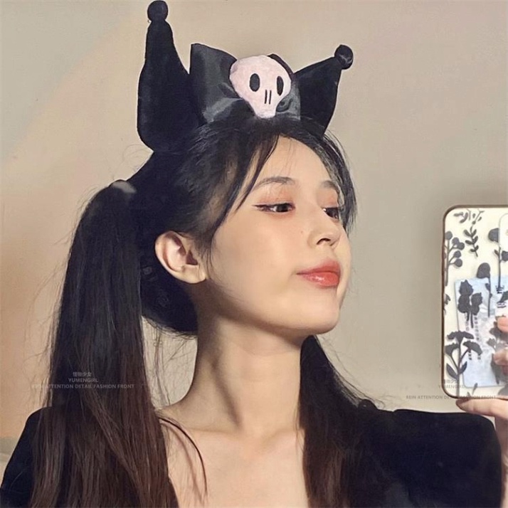 Băng Đô Nơ Lông Nhung Kuromi  - Freeship