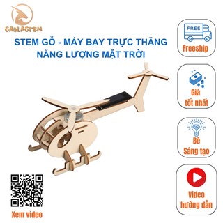 Đồ chơi stem - bộ lắp ráp mô hình máy bay trực thăng năng lượng mặt trời - stem khoa học, giáo dục, trí tuệ.