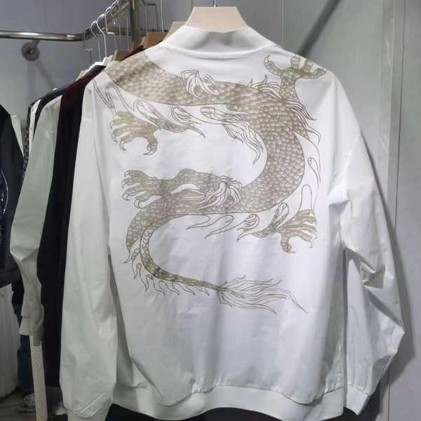 Áo Khoác Bóng Chày Dài Qua Vai In Họa Tiết Rồng Thời Trang Xuân Hè 2023 Dành Cho Nam Nữ