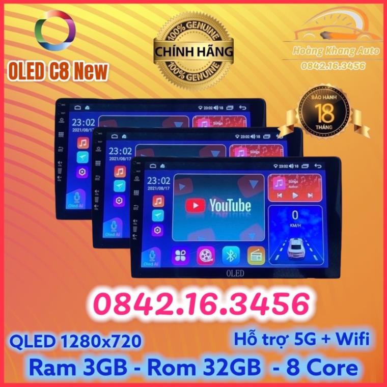 Màn hình android OLED C8 New + C8s New Camera 360 -Ram 3Gb - Rom 32gb - Chíp 8 nhân