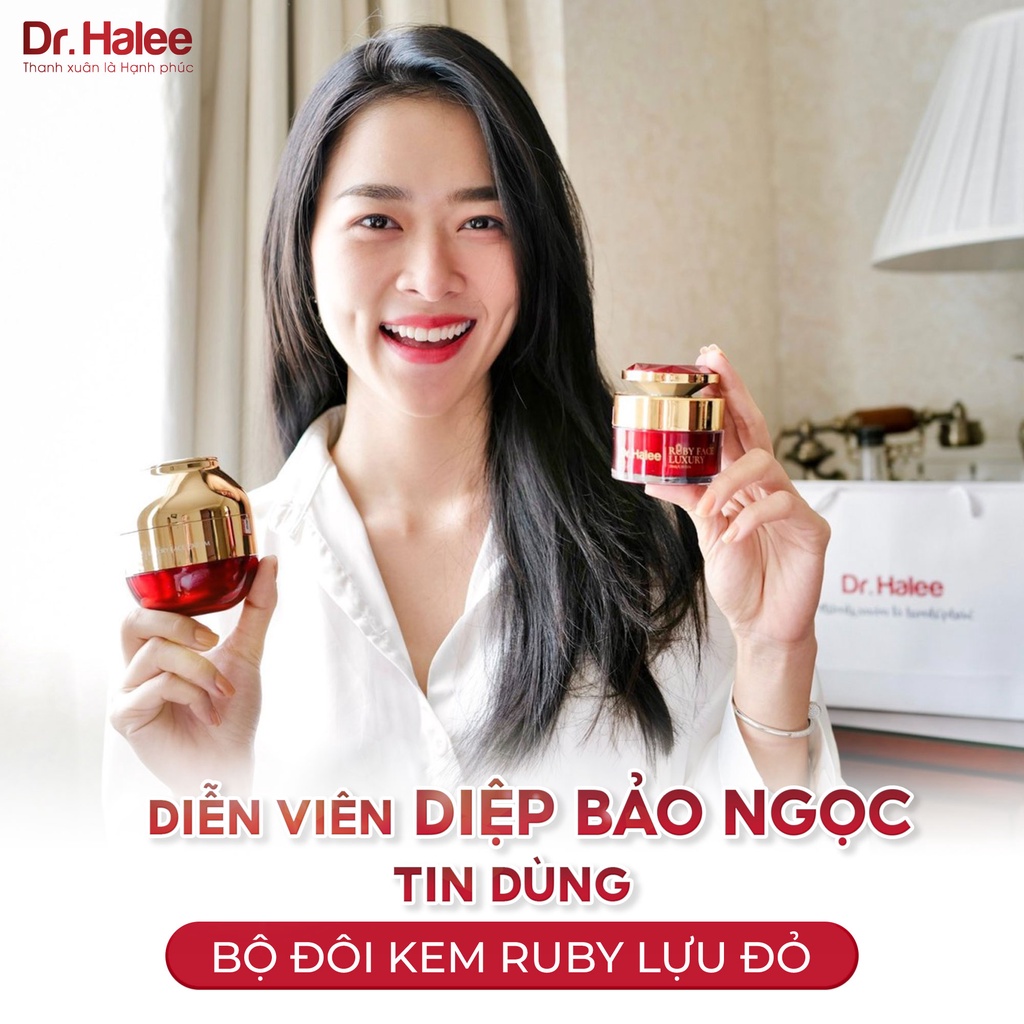 Combo Trắng Hồng Chuyên Sâu - Kem Dưỡng Da Ban Đêm Face Ruby Luxury & Serum HA Multi