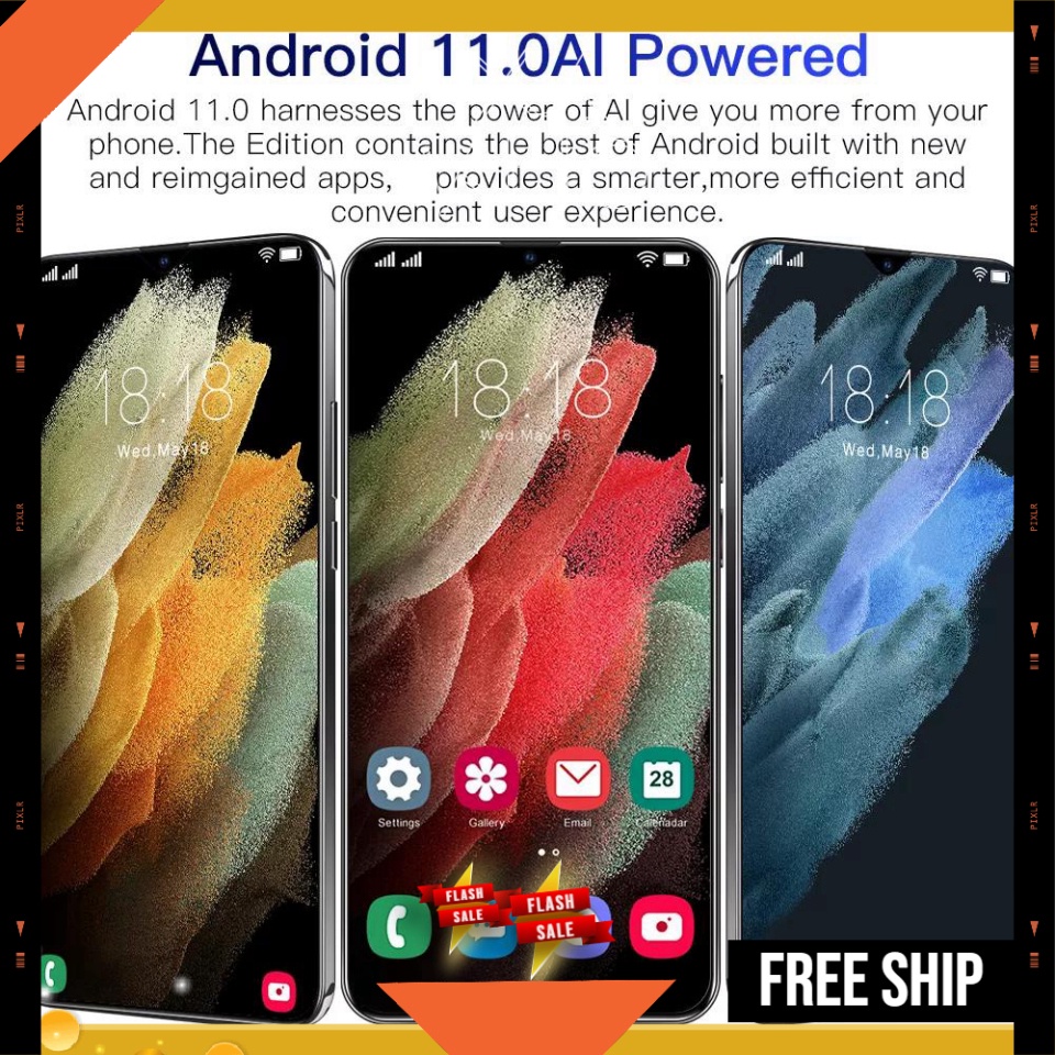 Điện thoại S21 thông minh mới 2022 6GB + 128GB điện thoại android 5g mới