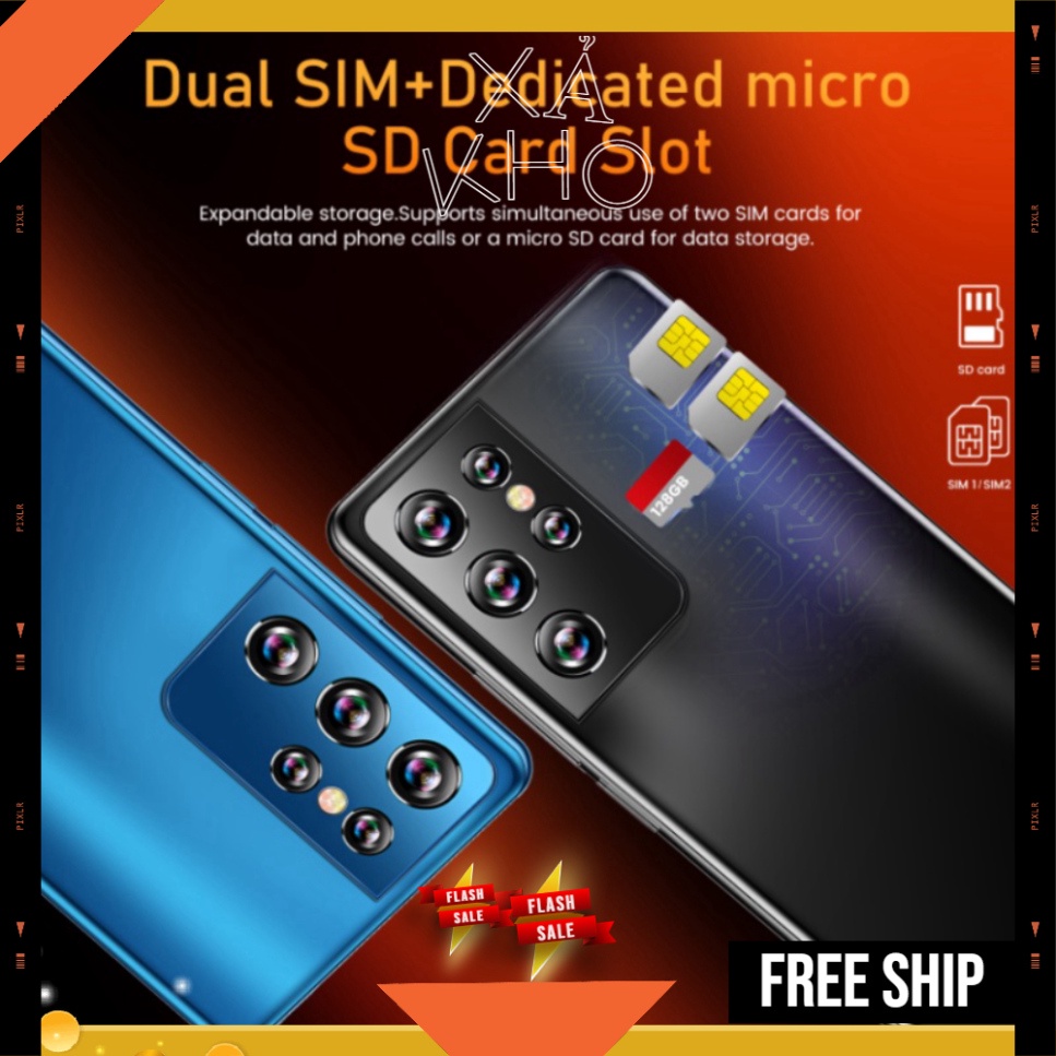 Điện thoại S21 thông minh mới 2022 6GB + 128GB điện thoại android 5g mới